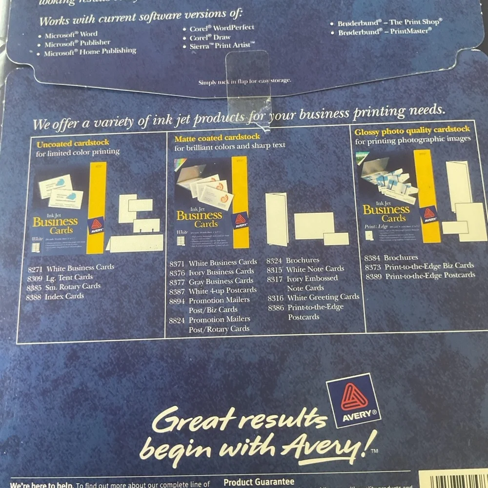 Avery 8371 Ink Jet Business Cards. NWT